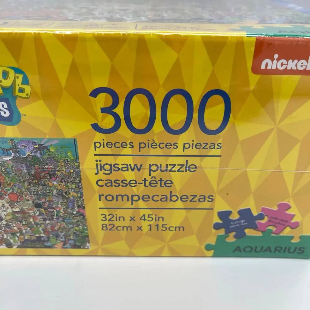 Aquarius Nickelodeon Sponge Bob Square Pants 3000 Piece Jigsaw Puzzle 32x45